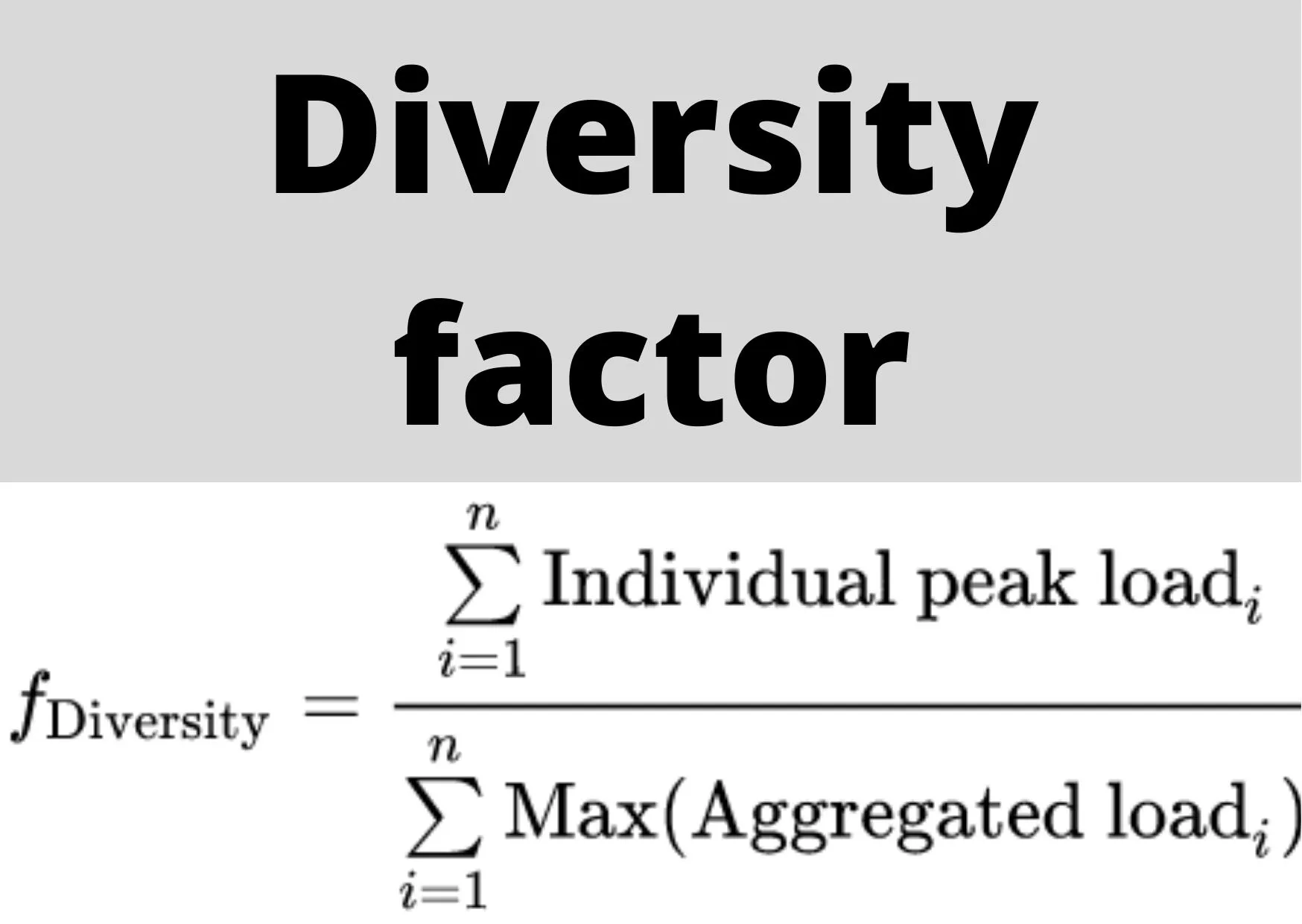 diversity factor