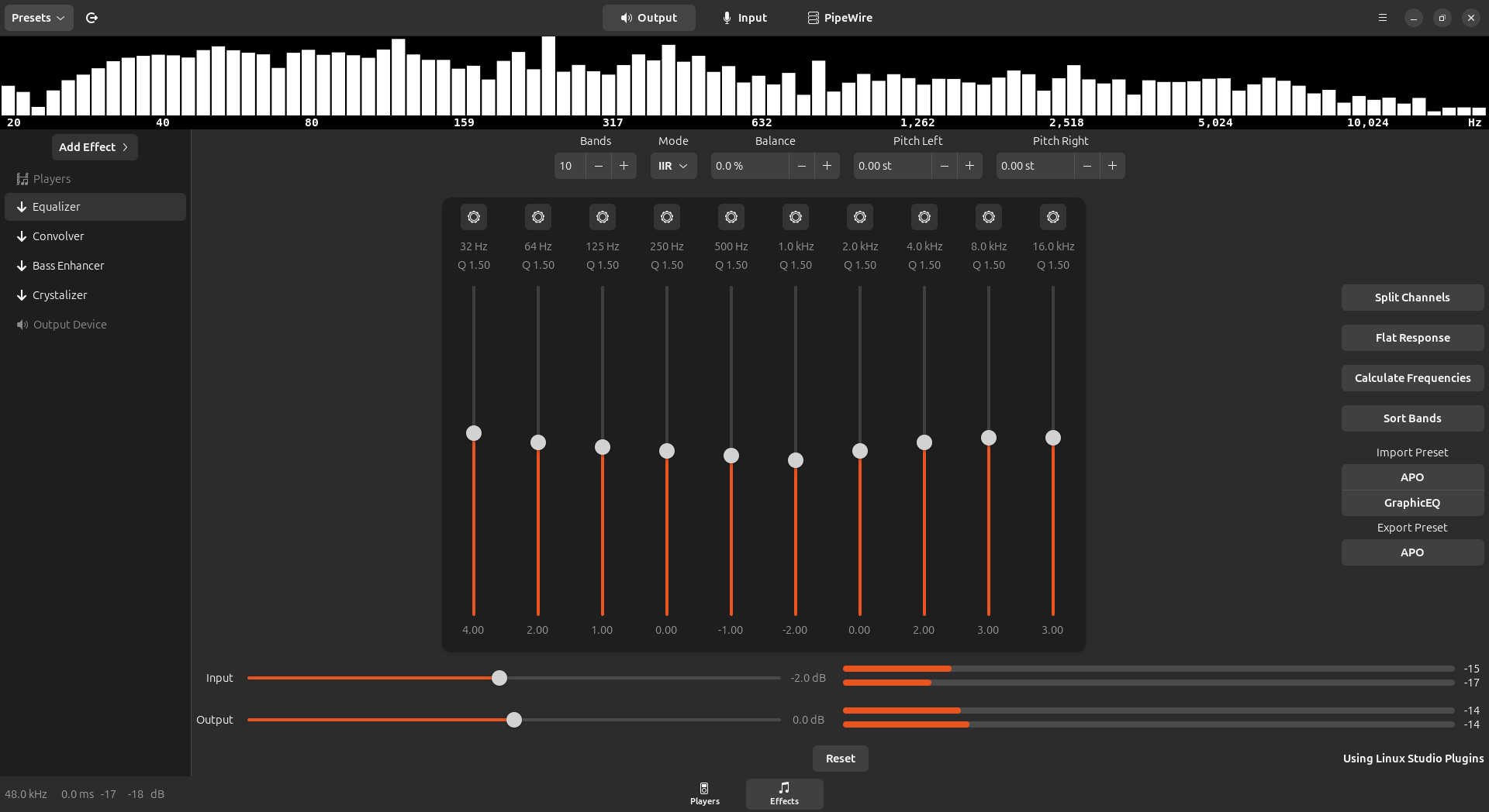 Easy Effects equalizer presets