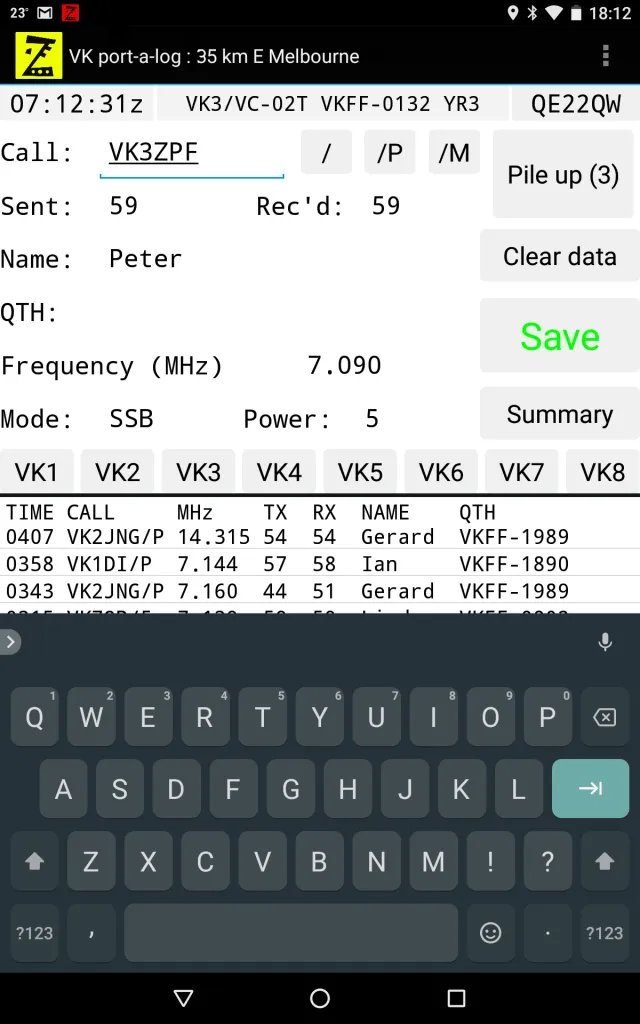 VK Port a log