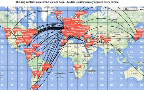 world dx cluster map