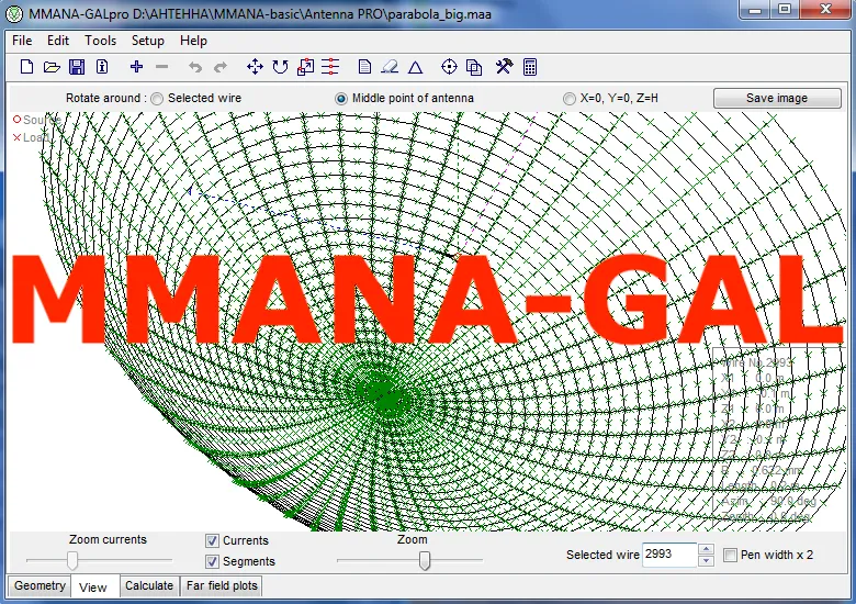 MMANA-GAL antenna modelling software