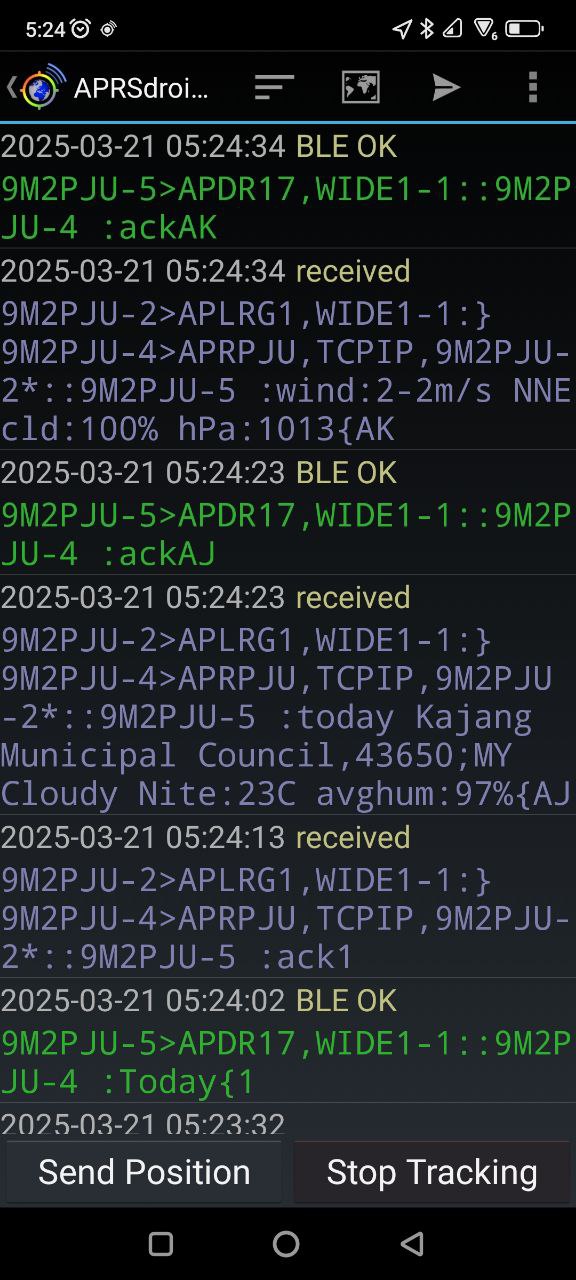 NA7Q APRSDroid BLE