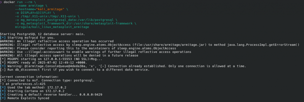 image-2-1024x343 Armitage + Metasploit in Docker