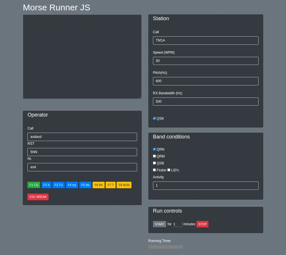 morse runner js