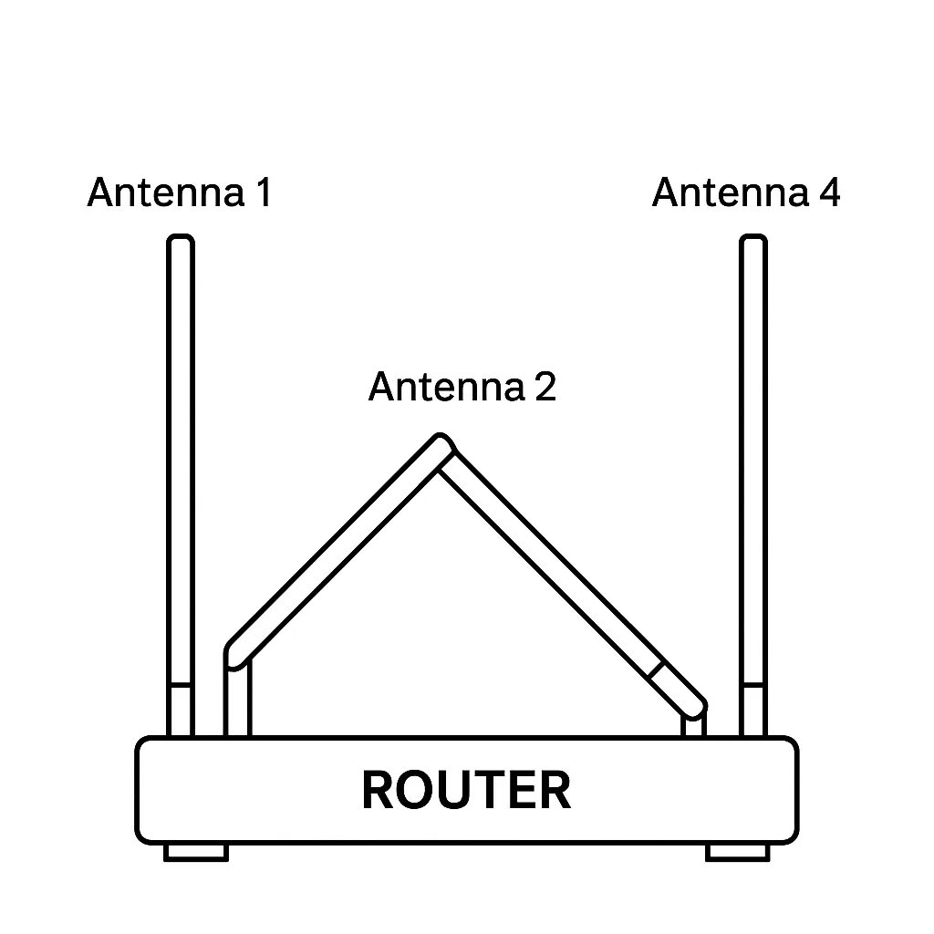 router antenna position