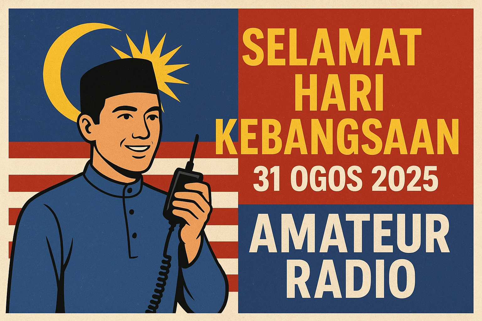 amateur radio malaysia, ham radio malaysia, hari kebangsaan 2025, merdeka 2025 malaysia, 31 ogos 2025, malaysia independence day 2025, baju melayu teluk belanga, jalur gemilang amateur radio, malaysia ham radio operators, selamat hari kebangsaan 2025, ham radio emergency malaysia, johor amateur radio, malaysia ham radio community, ham radio merdeka celebration, 9m2 amateur radio malaysia