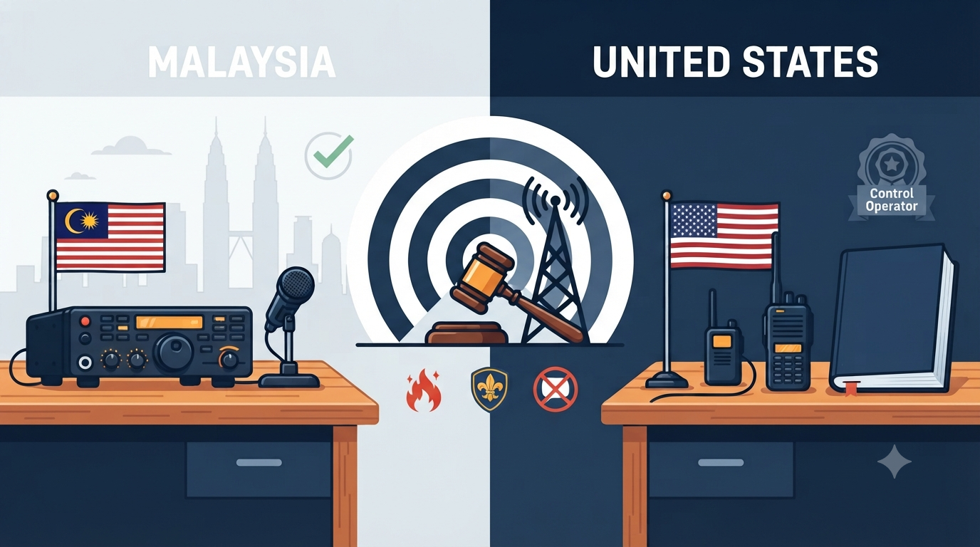amateur radio third party QSO Malaysia VS US