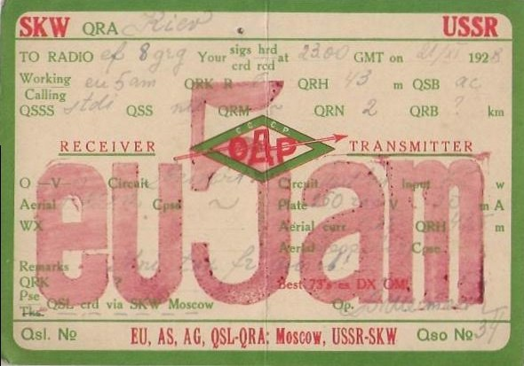 image-38 Soviet Amateur Radio Call Signs: USSR Prefixes from 1926-1991