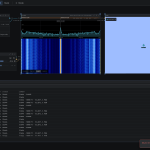 SDR-- modular node-based software-defined radio patch canvas showing RTL-SDR wired to decoders and audio sinks
