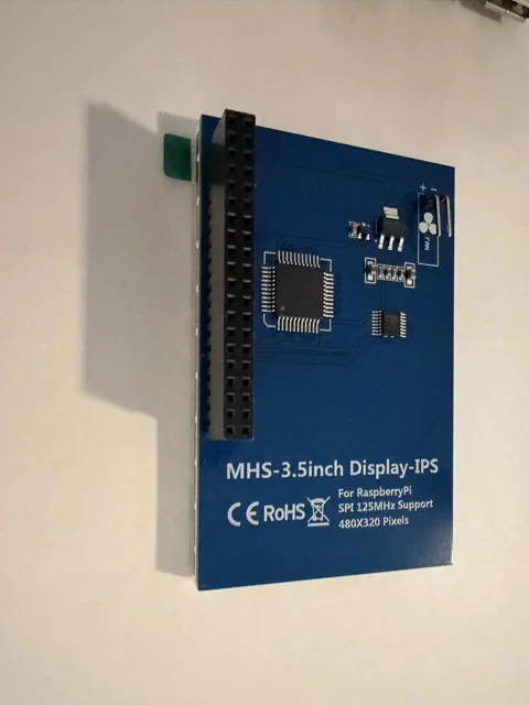 MHS 3.5 inch Display IPS back showing XPT2046 touch controller and 40 pin socket