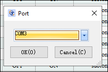 TD-M2Pro CPS COM port selection dialog showing COM3 selected